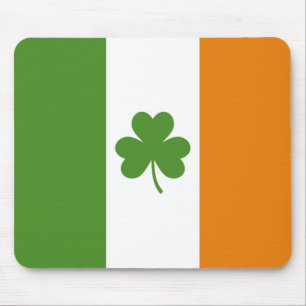 St Patrick's Day Irish Flag mit Kleeblatt Clover Mousepad