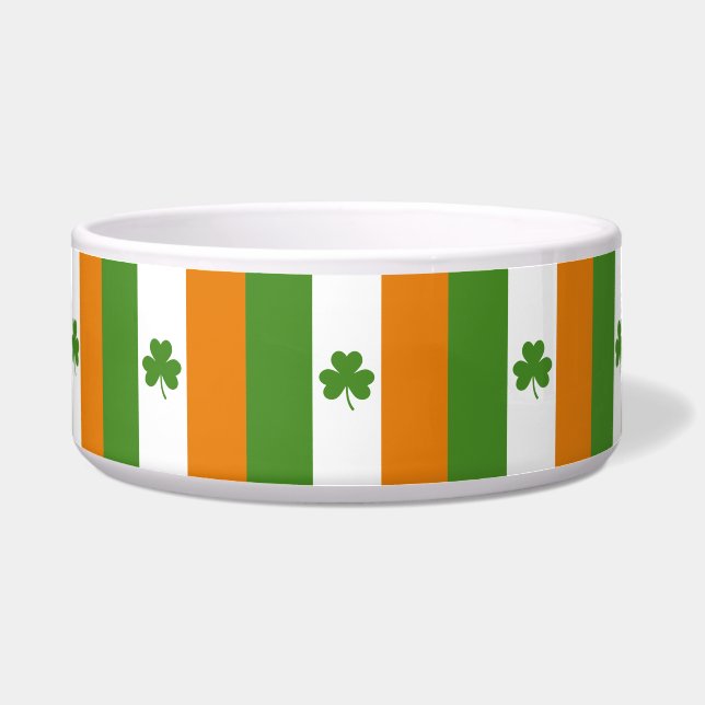 St Patrick's Day Irish Flag mit Kleeblatt Clover Napf (Vorderseite)