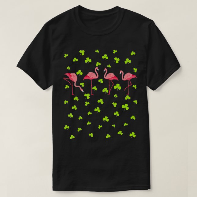 St Patricks Day Irish Flamingo Saint Pattys Paddys T-Shirt (Design vorne)