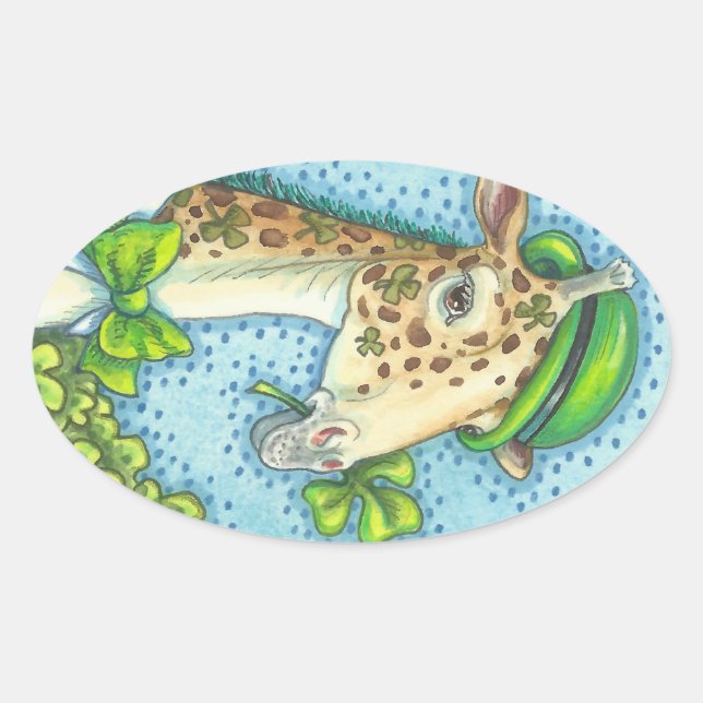 ST. PATRICK'S DAY IRISH GIRAFFE STICKERS *Blatt (Vorderseite)