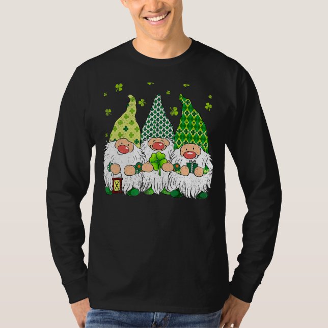 St Patricks Day Irish Gnomes Leprechauns Funky St  T-Shirt (Vorderseite)