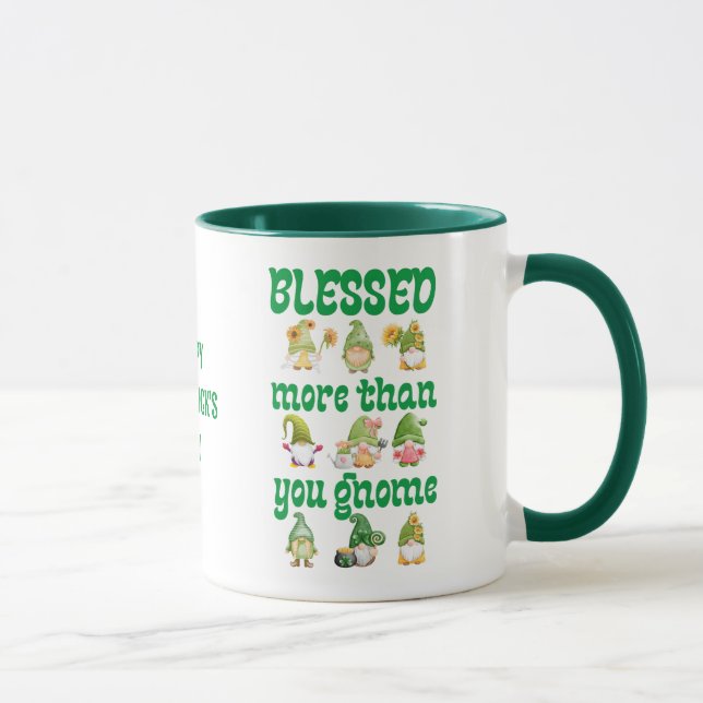 St Patrick's Day Irish Gnomes Tasse (Rechts)
