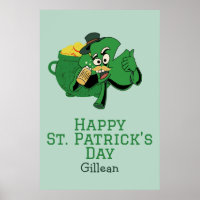 St. Patrick's Day Irish Green Hut Glück Kleeblatt