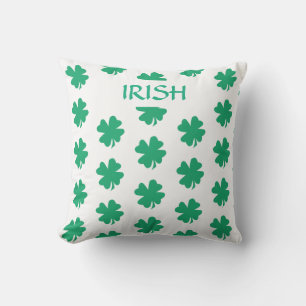 St Patrick's Day Irish Green Kleeblatt Leaf Muster Kissen