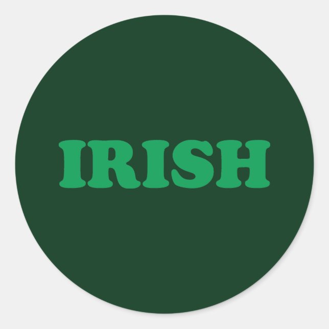 St. Patrick's Day Irish Green Runder Aufkleber (Vorderseite)
