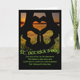 St Patricks Day Irish Hand Heart Kleeblatt Card Karte