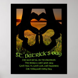 St Patricks Day Irish Hand Heft Kleeblatt S Poster