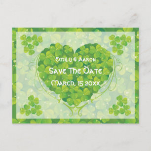 St. Patrick's Day Irish Hochzeit Retten Sie das Da Ankündigungspostkarte