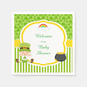 St Patrick's Day Irish Holiday Boy Baby Shower Serviette