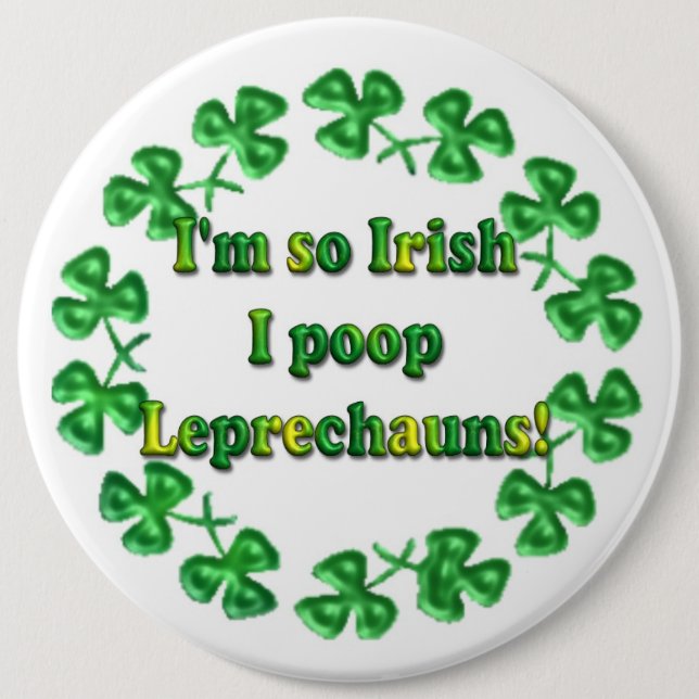 St. Patrick's Day Irish Humors Buttons Buttone (Vorderseite)