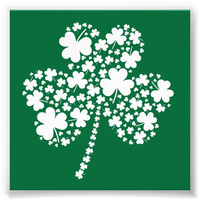 St Patrick's Day Irish Kleeblatt Clover Fotodruck (Vorne)