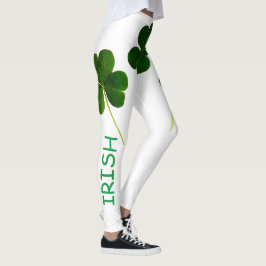 St Patrick's Day Irish Kleeblatt Grüner Text 2020 Leggings