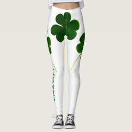 St Patrick's Day Irish Kleeblatt Grüner Text 2020 Leggings
