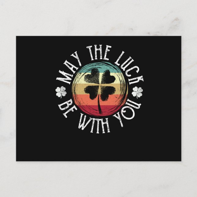 St. Patrick's Day Irish Kleeblatt Mai Glück Postkarte (Vorderseite)