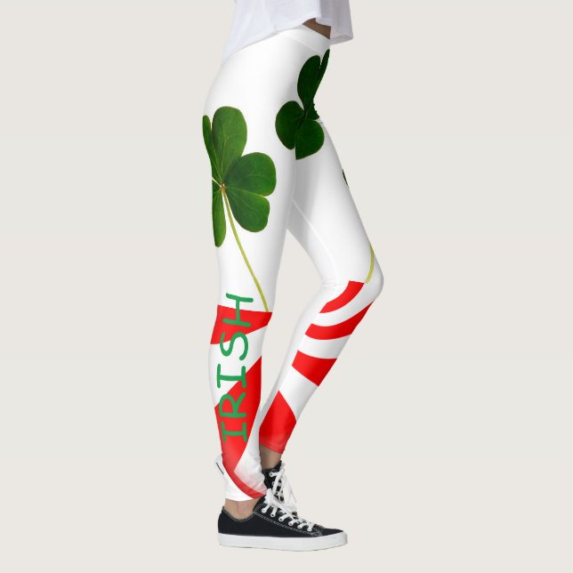 St Patrick's Day Irish Kleeblatt Peppermint 2020 Leggings (Rechts)