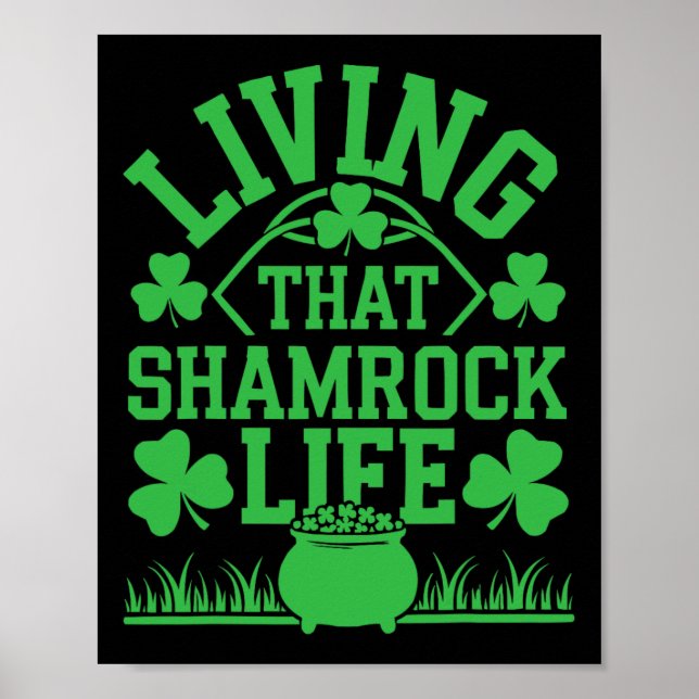 St Patricks Day Irish Kleeblatt Shenanigan Irland Poster (Vorne)