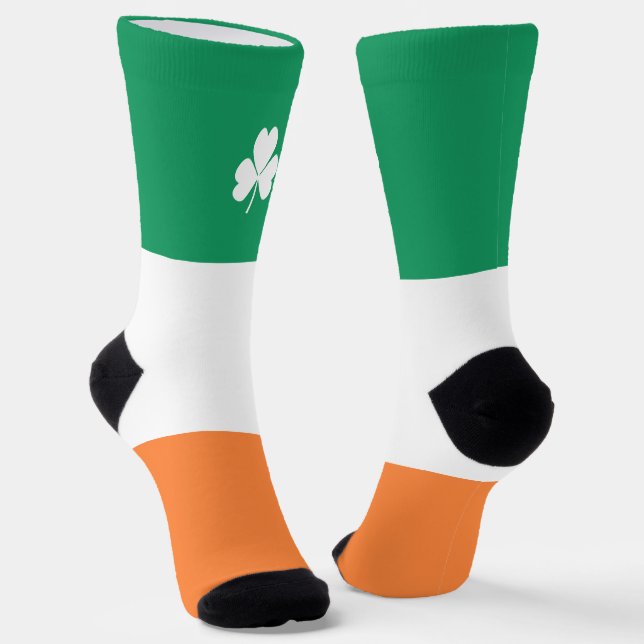 St Patricks Day Irish Kleeblatt Socken (Gewinkelt)