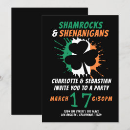 St Patricks Day Irish Kleeblatts Shenanigans Party Einladung