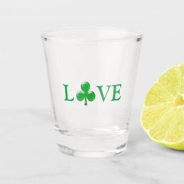 St. Patrick's Day Irish Liebe Green Clover Kleebla Schnapsglas