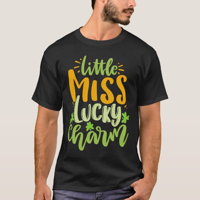 St Patricks Day Irish Little Miss Lucky Charm T-Shirt (Vorderseite)