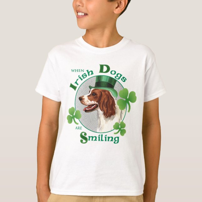 St. Patrick's Day Irish Red & White Setter T-Shirt (Vorderseite)
