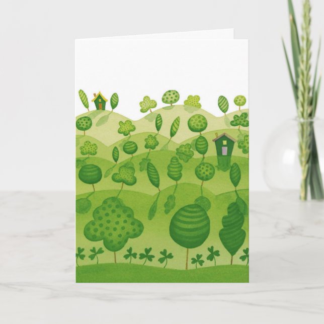 St Patricks Day Irish Segen Karte (Vorderseite)