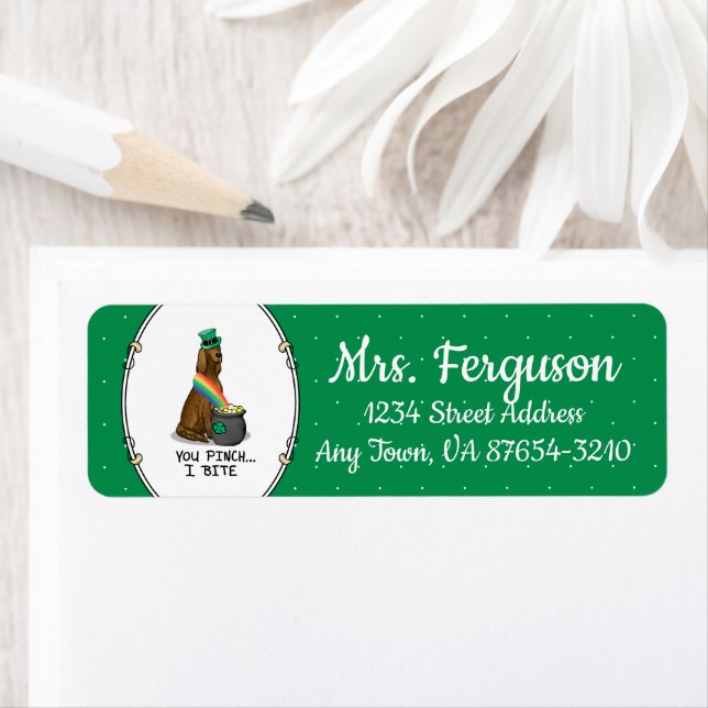 St. Patrick's Day Irish Setter Dog (rot 1) Funny (Insitu)