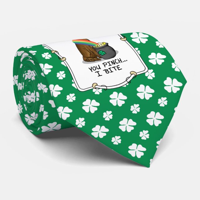 St. Patrick's Day Irish Setter Dog (rot 1) Funny Krawatte (Gerollt)