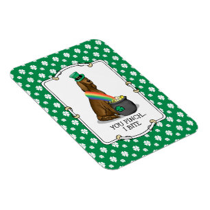 St. Patrick's Day Irish Setter Dog (rot 1) Funny Magnet
