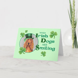 St. Patrick's Day Irish Setter Karte