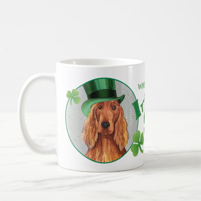 St. Patrick's Day Irish Setter Tasse (Links)