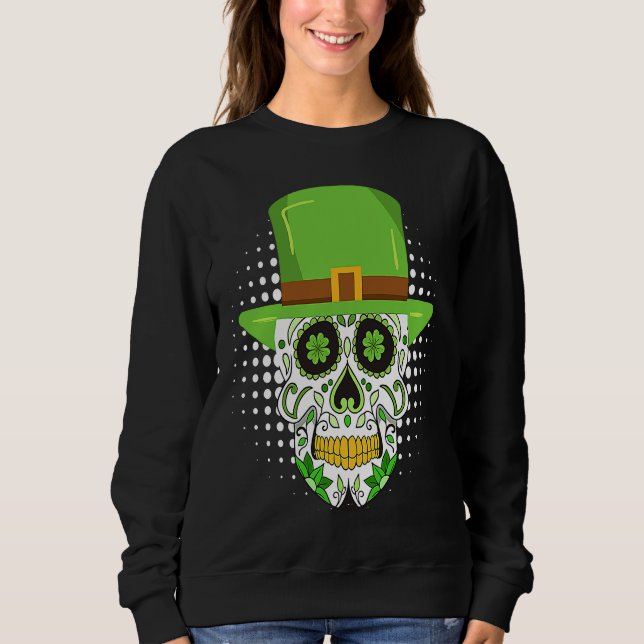 St Patrick's Day Irish skeleton leprechaun Sweatshirt (Vorderseite)