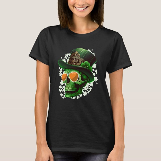 St Patrick's Day Irish skeleton leprechaun T-Shirt (Vorderseite)