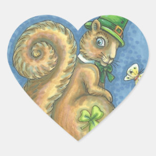 ST. PATRICK'S DAY IRISH SQUIRREL STICKER Sheet
