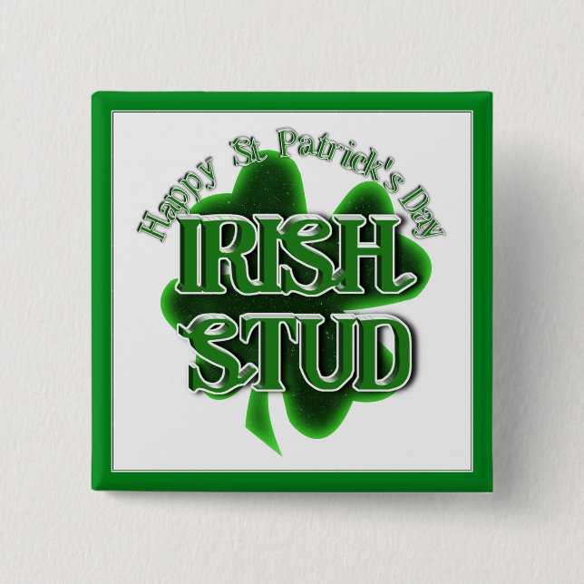 St. Patrick's Day Irish Stud Button (Vorderseite)