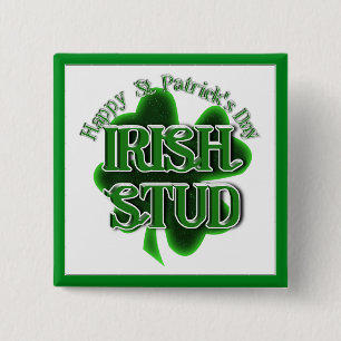 St. Patrick's Day Irish Stud Button