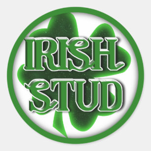 St. Patrick's Day Irish Stud Runder Aufkleber