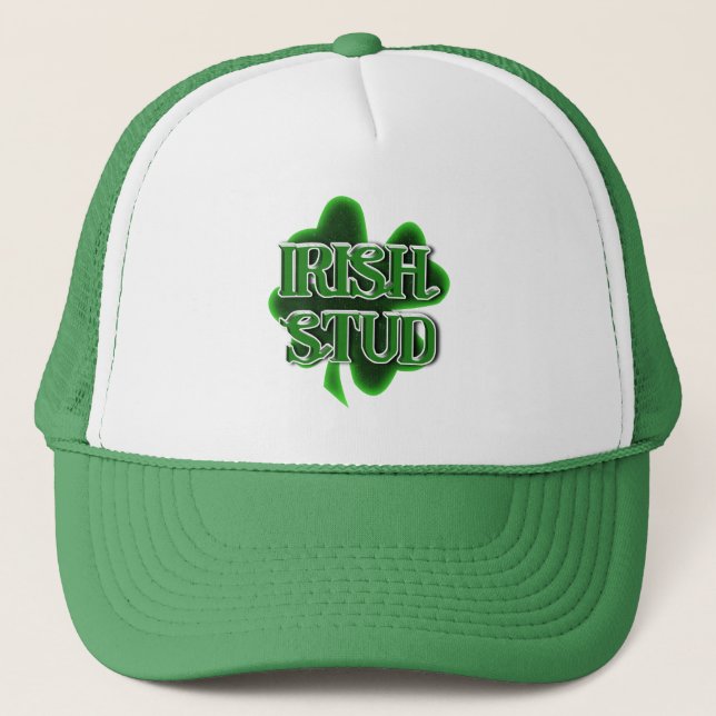 St. Patrick's Day Irish Stud Trucker Hat Truckerkappe (Vorderseite)