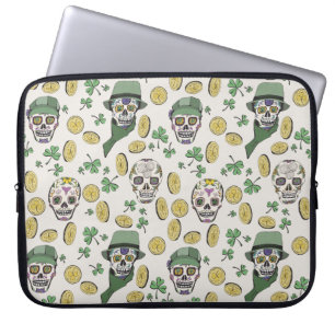St Patrick's Day Irish Sugar Skull Custom Laptopschutzhülle
