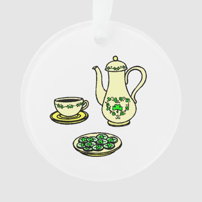 St. Patrick's Day Irish Tea Set Ornament (Vorderseite)