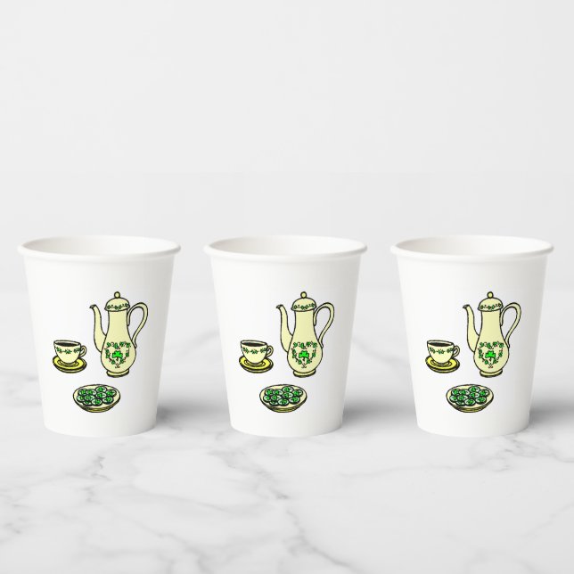 St. Patrick's Day Irish Tea Set Pappbecher (Multi)