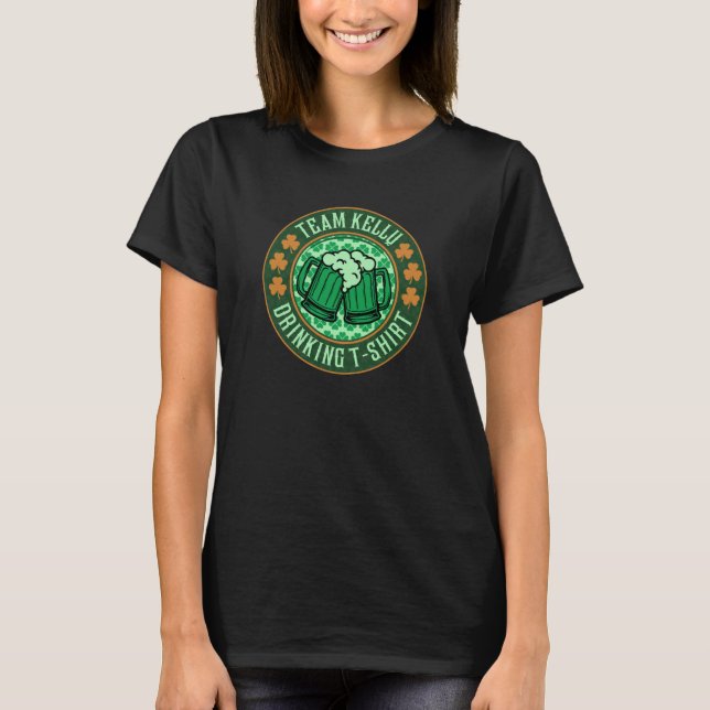 St Patrick's Day Irish Team Kelly Drinking Beer T-Shirt (Vorderseite)