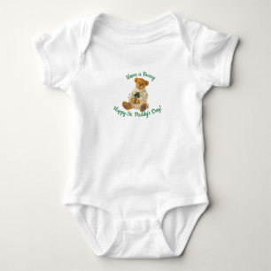 St. Patrick's Day Irish Teddy Bear Baby Bodysuit Strampler