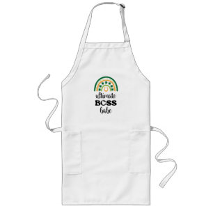 St Patrick's Day Irish Ultimate Boss Babe Rainbow Lange Schürze