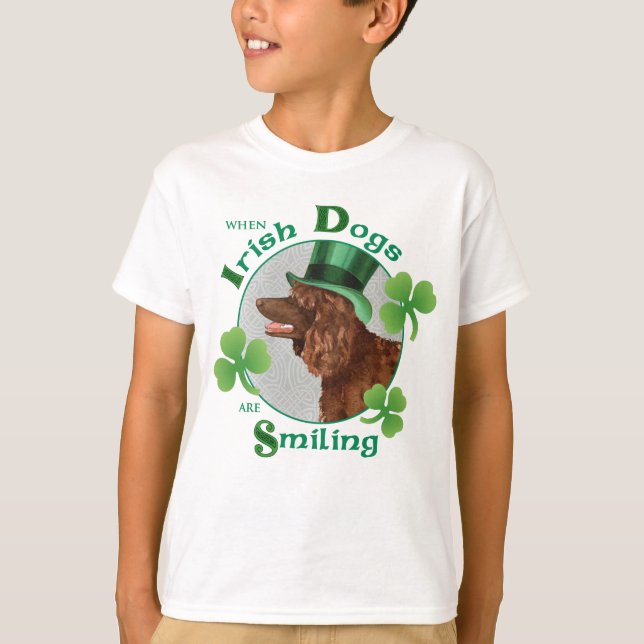 St. Patrick's Day Irish Water Spaniel T-Shirt (Vorderseite)