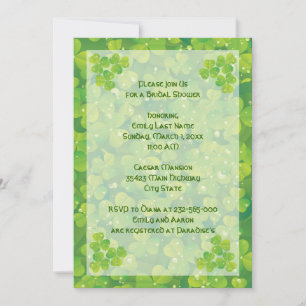 St. Patrick's Day Irish wedding Brautparty Einladung