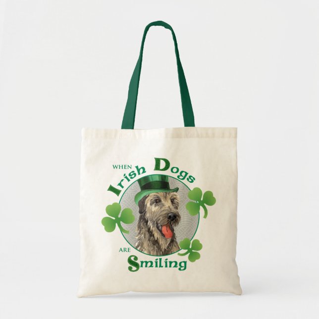 St. Patrick's Day Irish Wolfhound Tragetasche (Vorne)