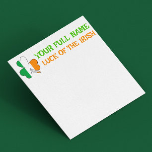 St. Patrick's Day Irland Flag Shamrock Benutzerdef Mitteilungskarte
