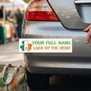 St. Patricks Day Irland Flag Shamrock Benutzerdefi Autoaufkleber