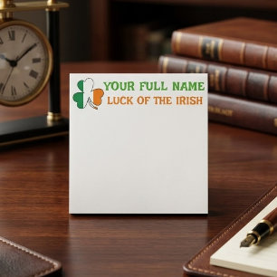 St. Patricks Day Irland Flag Shamrock Benutzerdefi Post-it Klebezettel